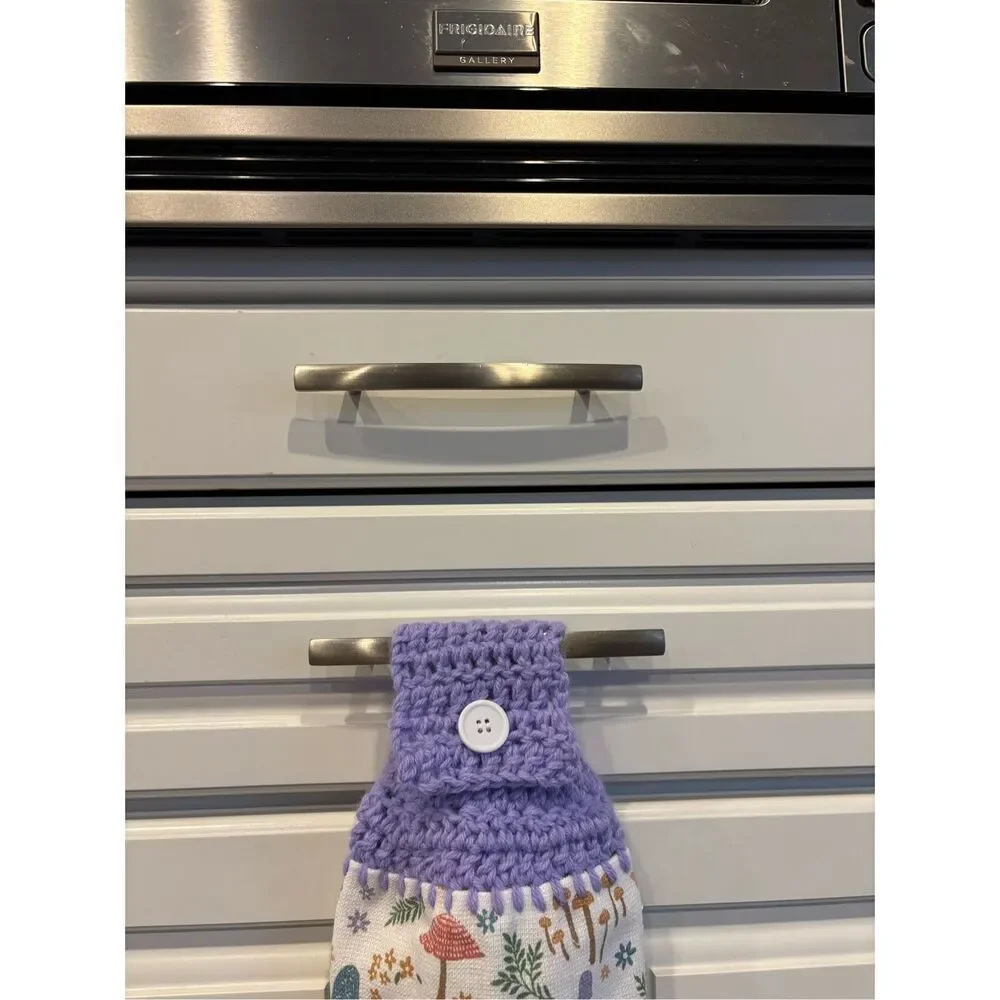 Crochet Top Kitchen Towel-Enjoy the little things